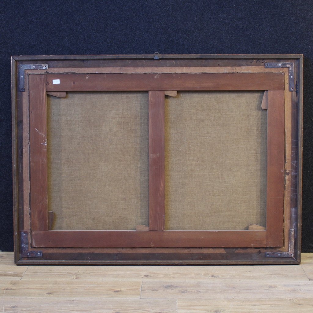 Grand tableau religieux du 17ème siècle, L'Adoration des Mages-photo-3