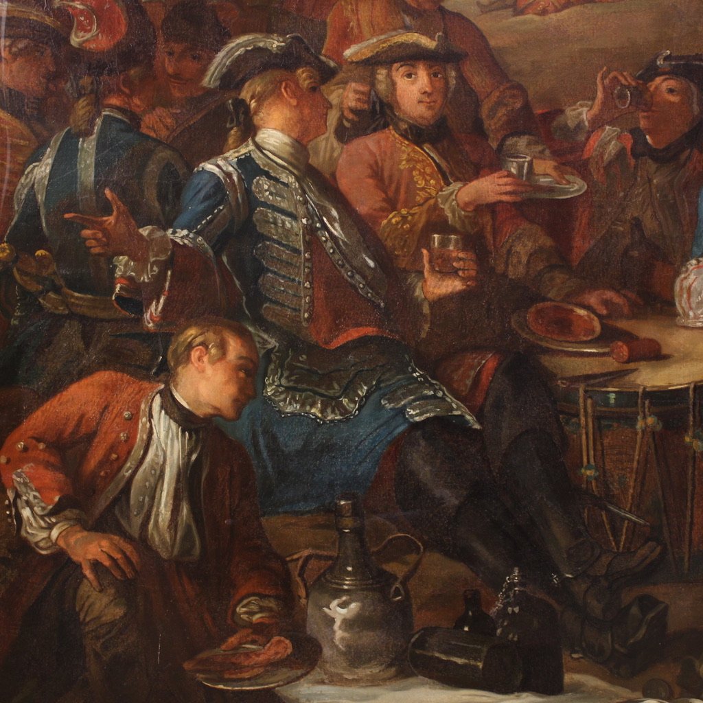 Grand tableau français du 18ème siècle, halte des grenadiers montés de la Garde royale-photo-5