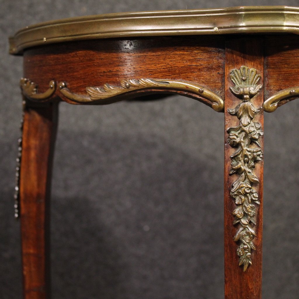 French Napoleon III Style Side Table With Marble Top-photo-5