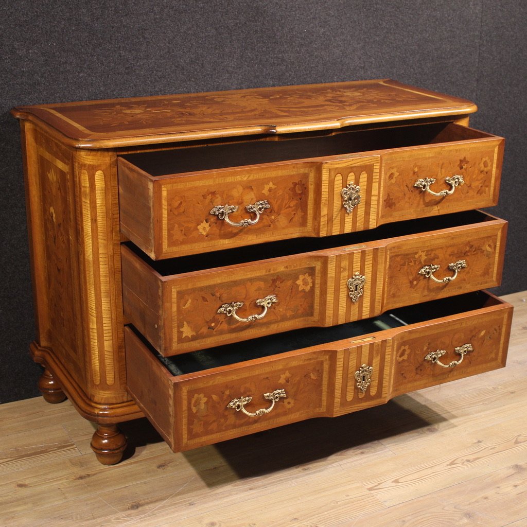 20th Century Italian Inlaid Chest Of Drawers-photo-2