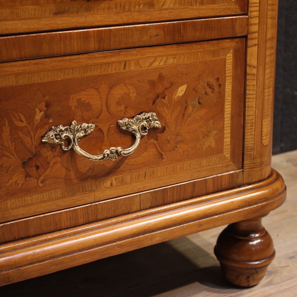 20th Century Italian Inlaid Chest Of Drawers-photo-4