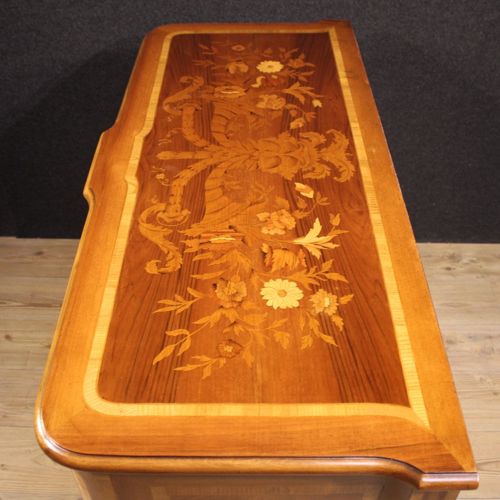 20th Century Italian Inlaid Chest Of Drawers-photo-7