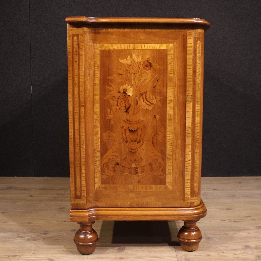 20th Century Italian Inlaid Chest Of Drawers-photo-8