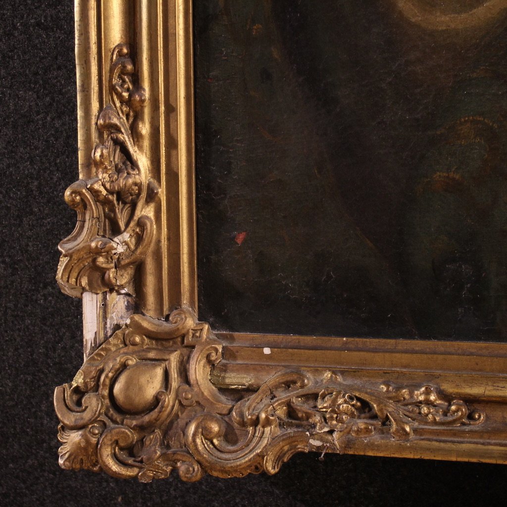 Tableau italien ancien du 18ème siècle Joseph et la femme de Potiphar-photo-3