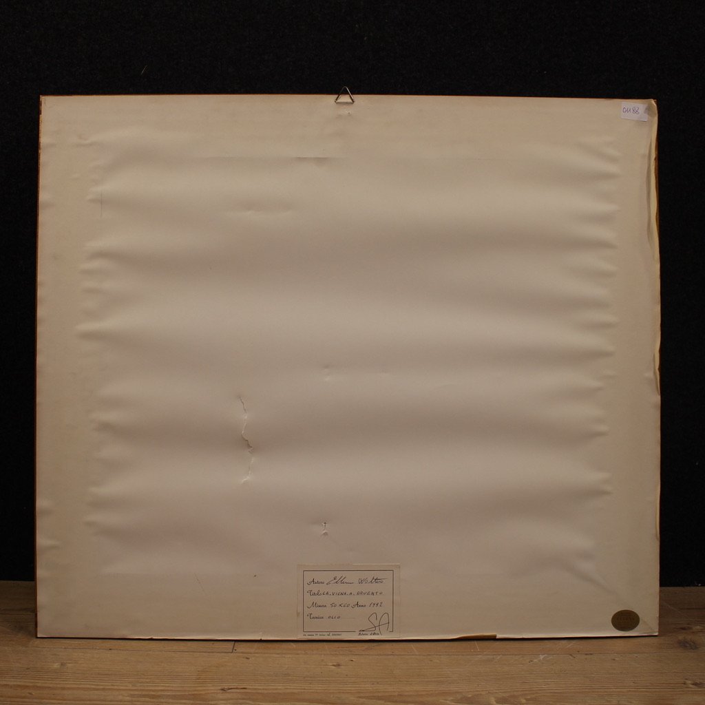 20th-century Italian Landscape Painting The Vineyard In Druento-photo-1