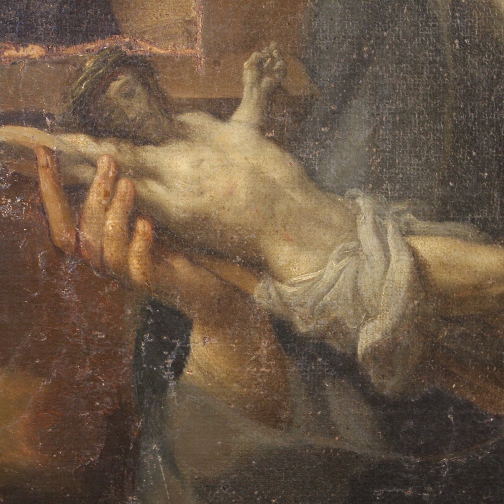 Ancien tableau italien Sainte Rita de Cascia du 17ème siècle-photo-6