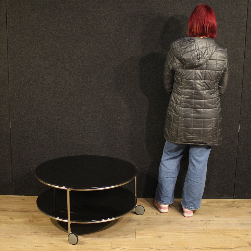 1980s Coffee Table On Casters-photo-2