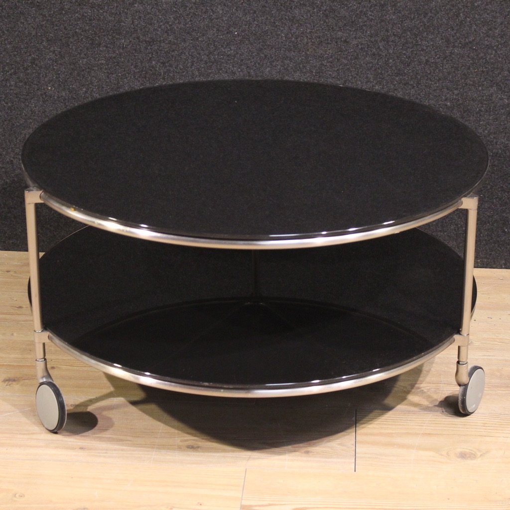 1980s Coffee Table On Casters-photo-3