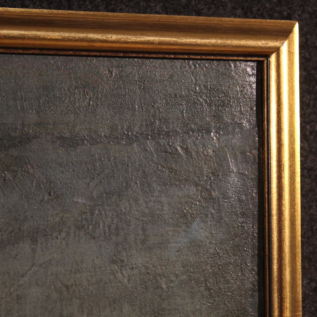 Antique 18th Century French Seascape Painting-photo-3