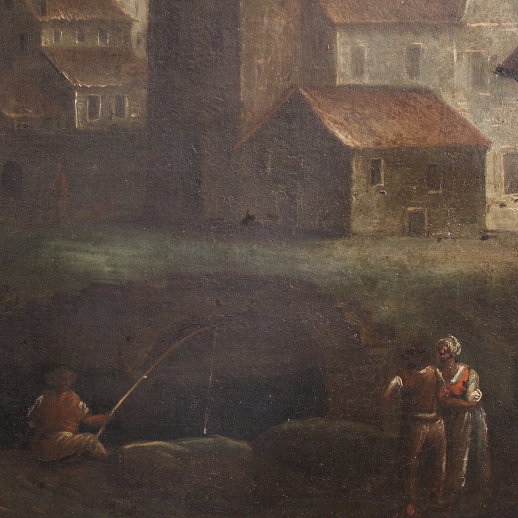 Antique 18th Century French Seascape Painting-photo-6