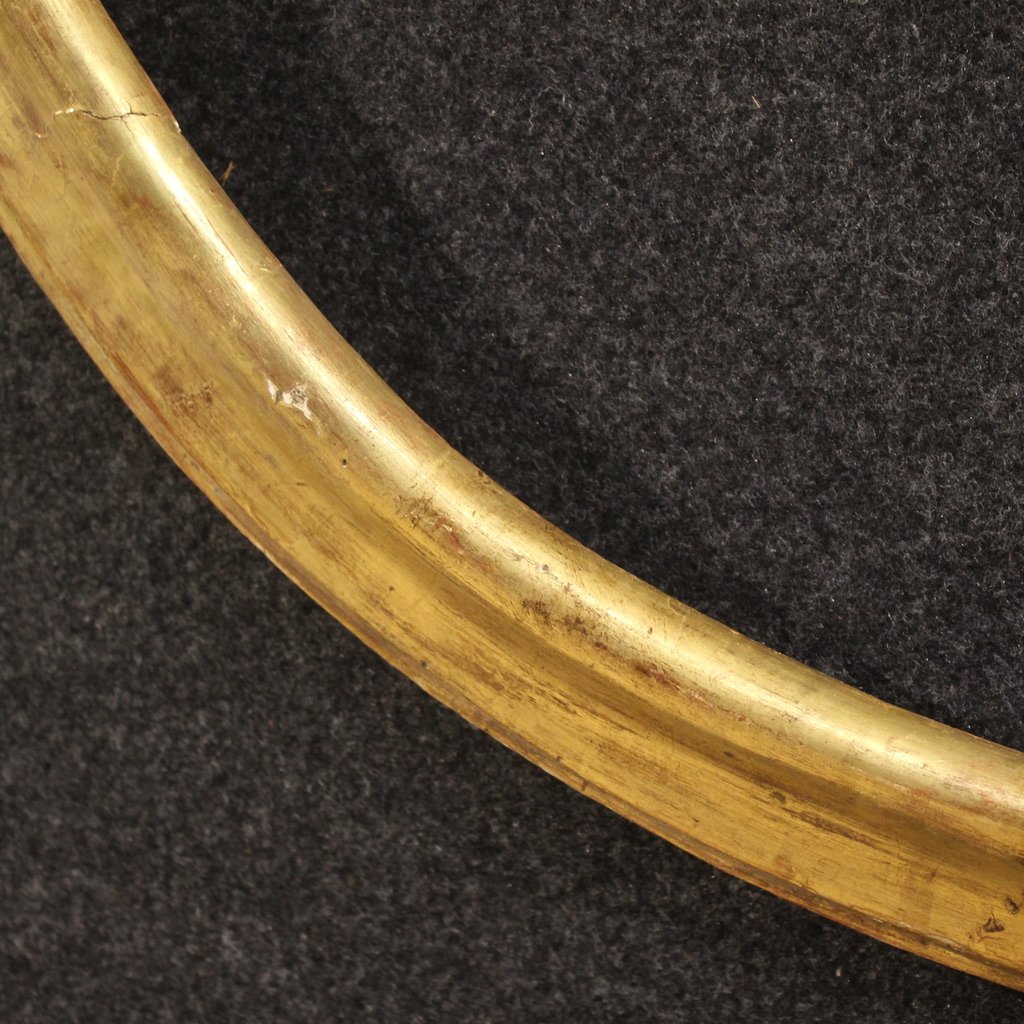 19th Century Italian Oval Gilded Frame-photo-1