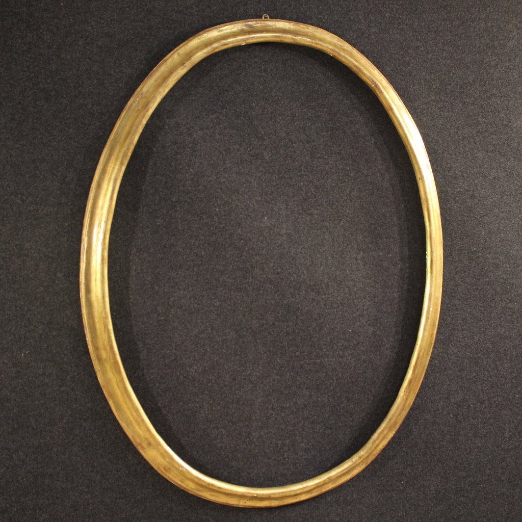 19th Century Italian Oval Gilded Frame-photo-5