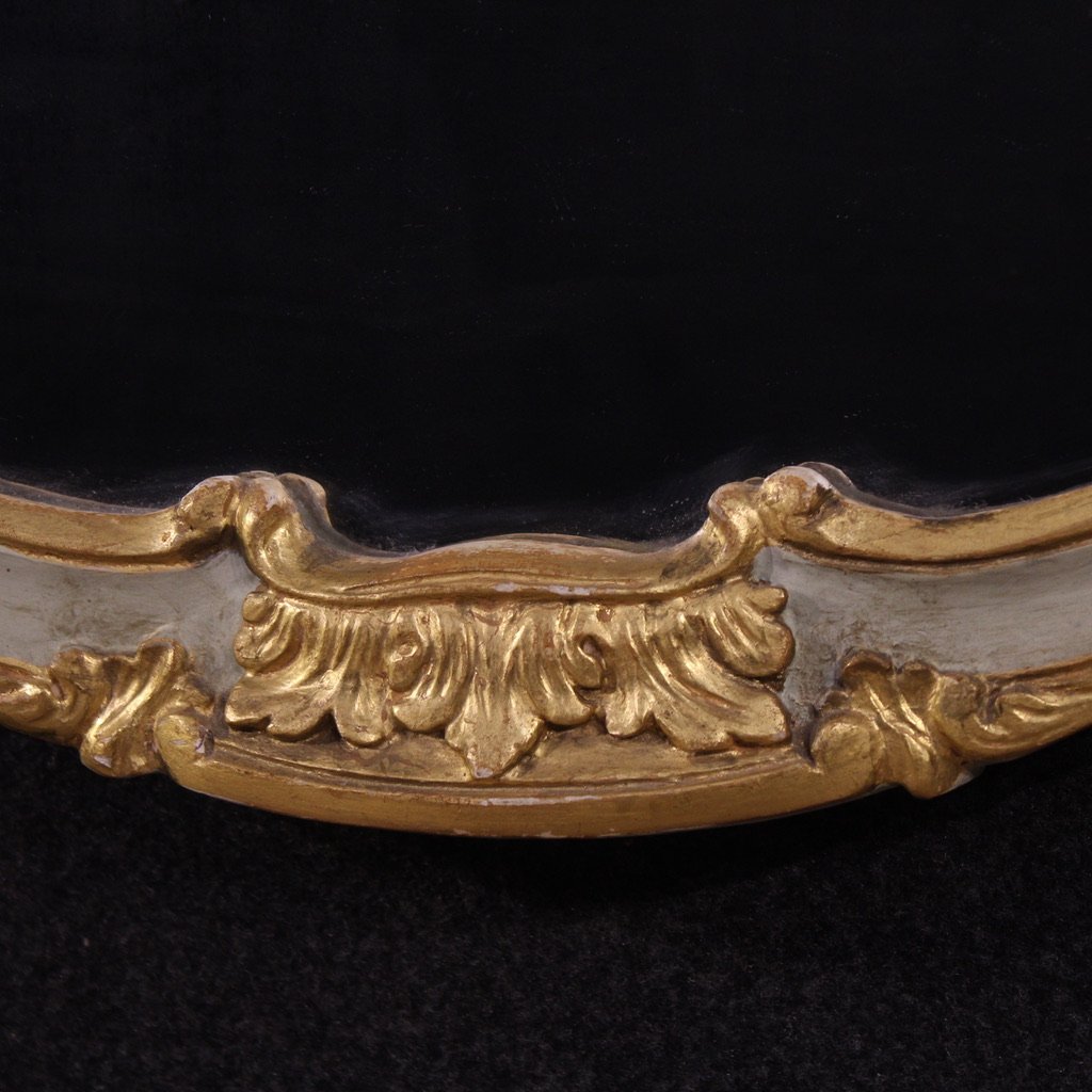20th Century Lacquered And Gilded Italian Mirror-photo-3