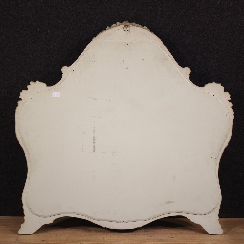 20th Century Lacquered And Gilded Italian Mirror-photo-3