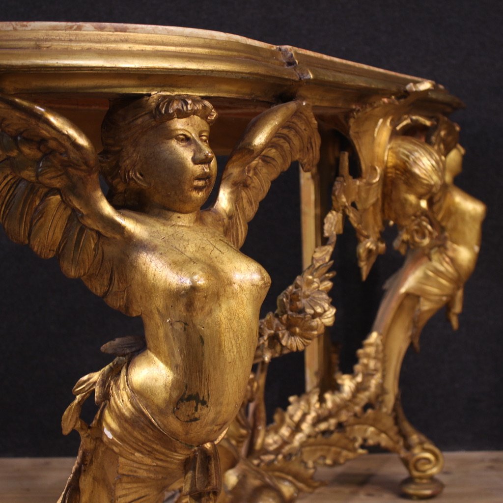 20th Century Gilded Italian Console-photo-1