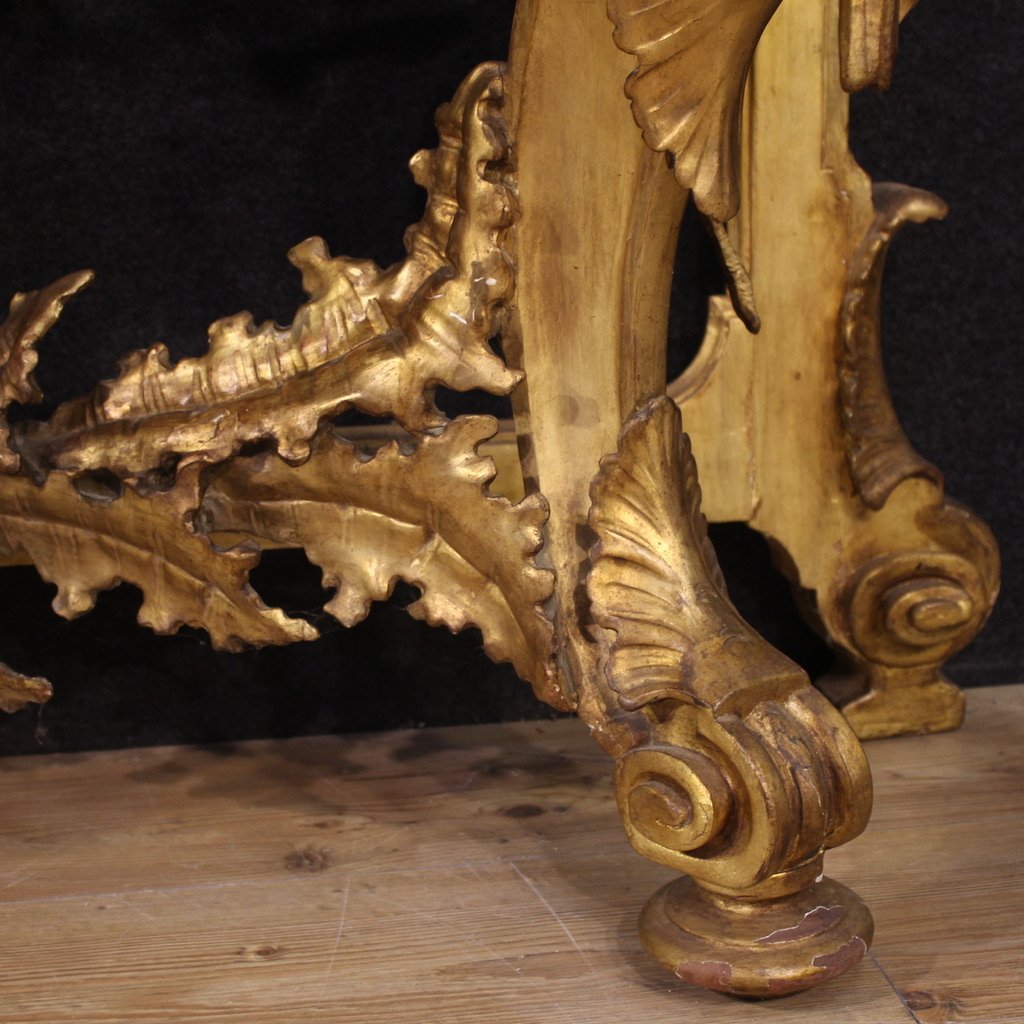 20th Century Gilded Italian Console-photo-3