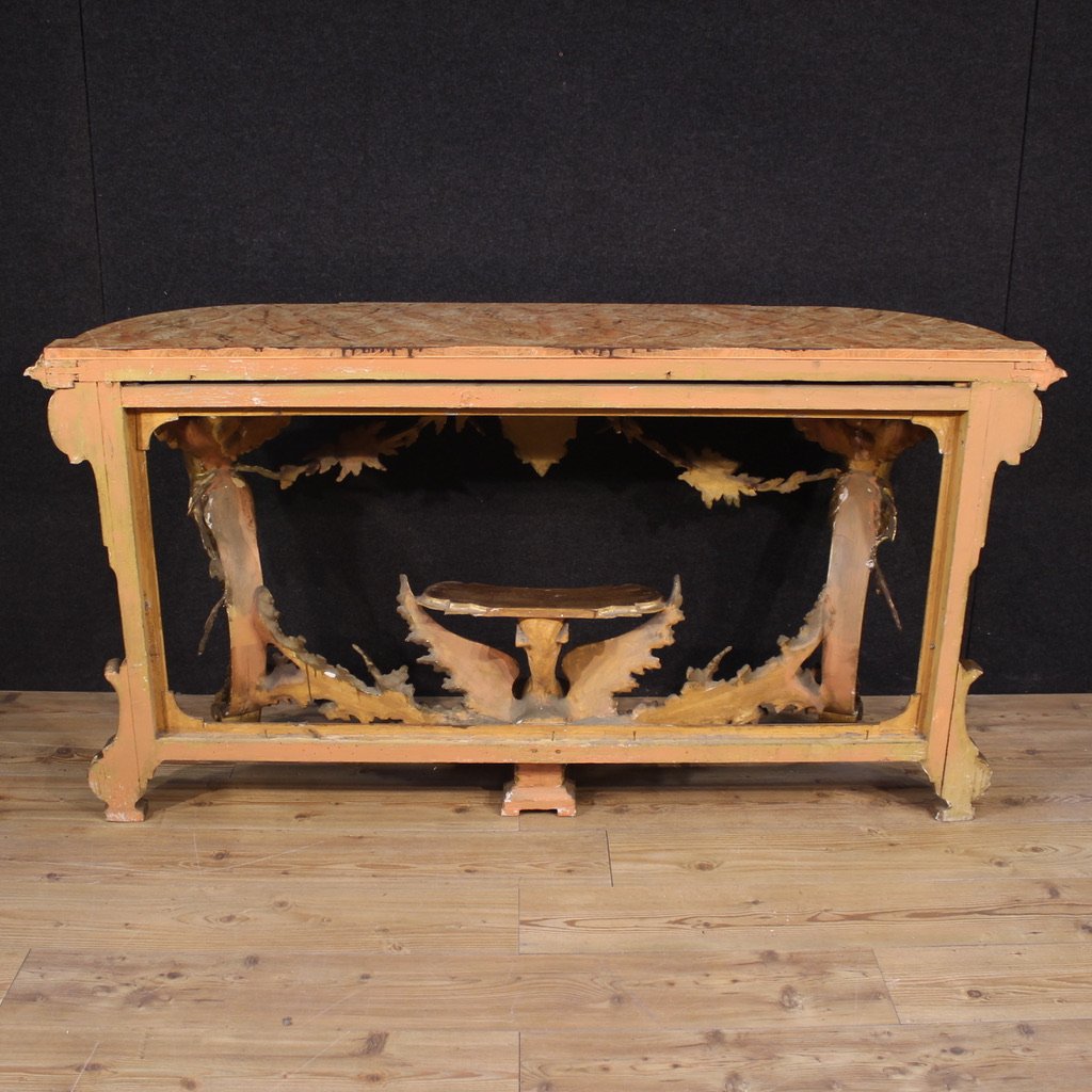 20th Century Gilded Italian Console-photo-7