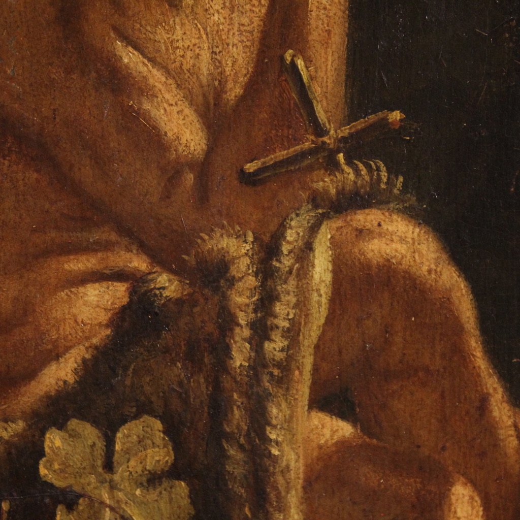 Antique French Painting Of St. John The Baptist From The 18th Century-photo-7