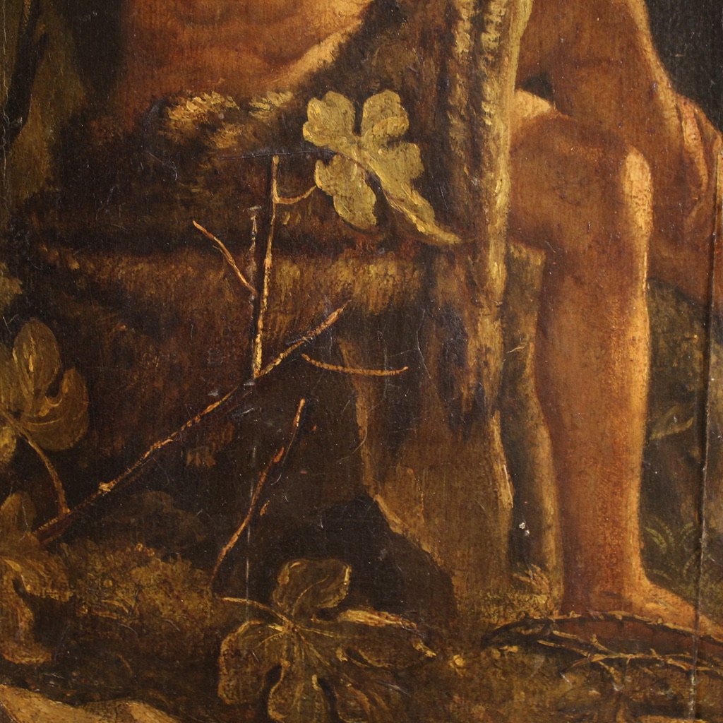 Antique French Painting Of St. John The Baptist From The 18th Century-photo-8