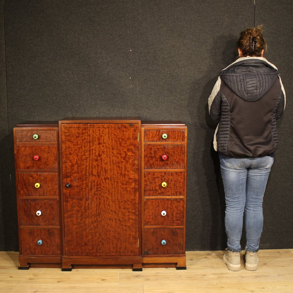 Chiffonier anglais Art Déco du 20ème siècle-photo-2