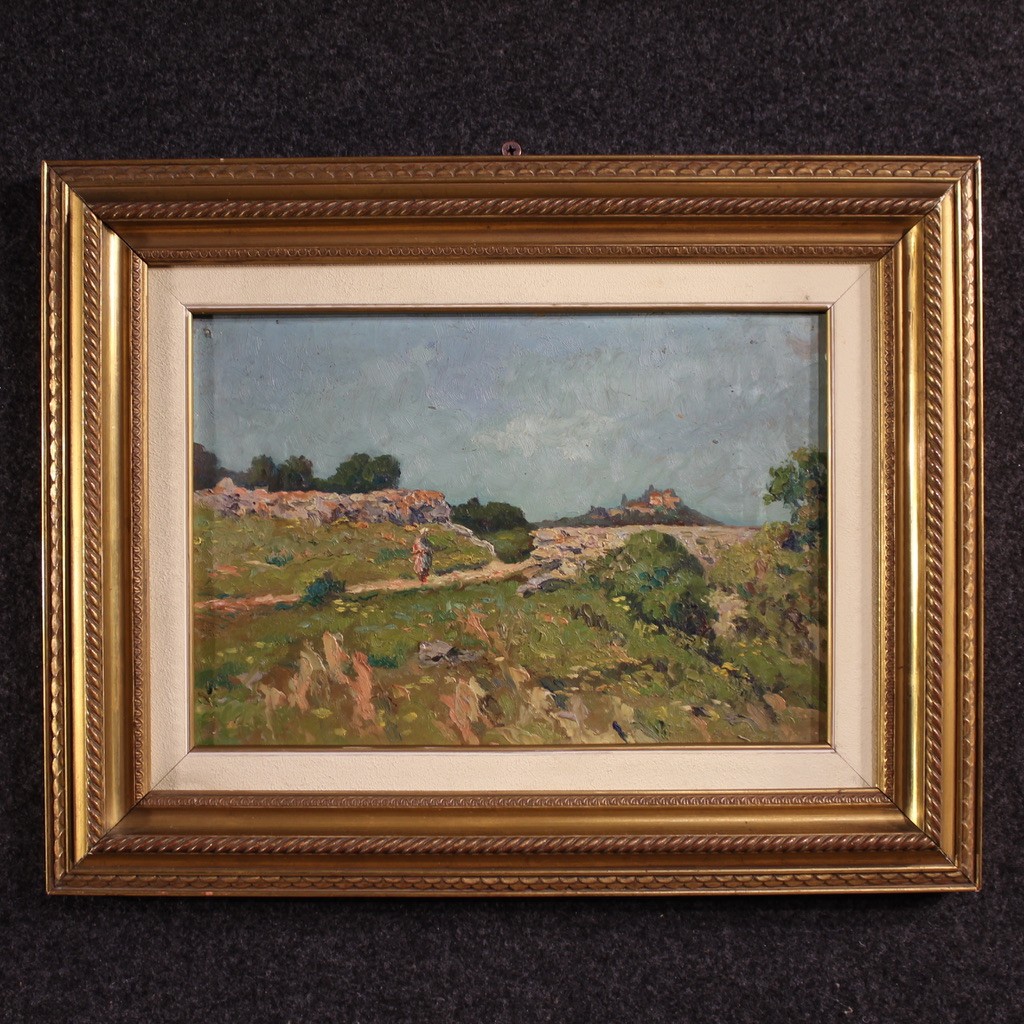 Signed Italian Landscape Painting From The 20th Century
