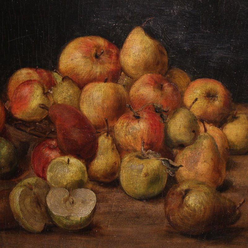 Peinture française du 20ème siècle, nature morte aux fruits-photo-2