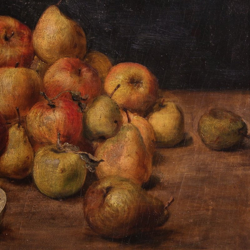 Peinture française du 20ème siècle, nature morte aux fruits-photo-4