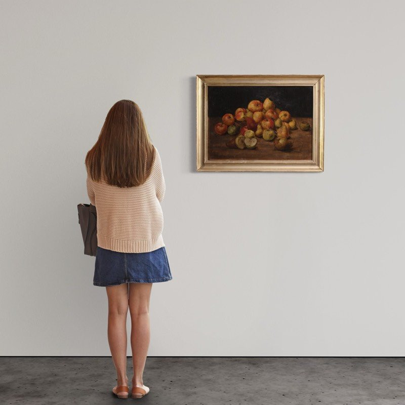 Peinture française du 20ème siècle, nature morte aux fruits-photo-5