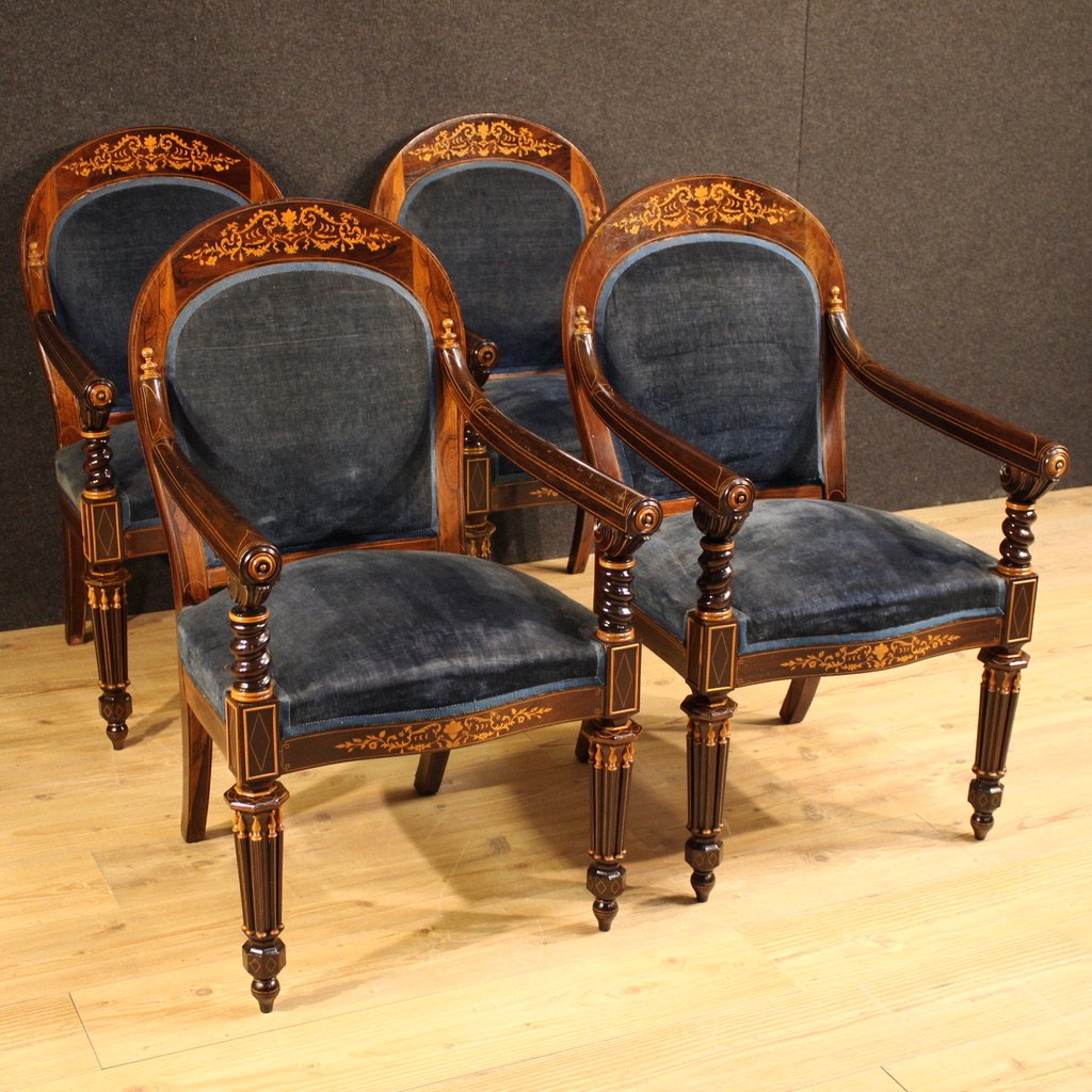 Paire de fauteuils français Charles X du 19ème siècle-photo-3