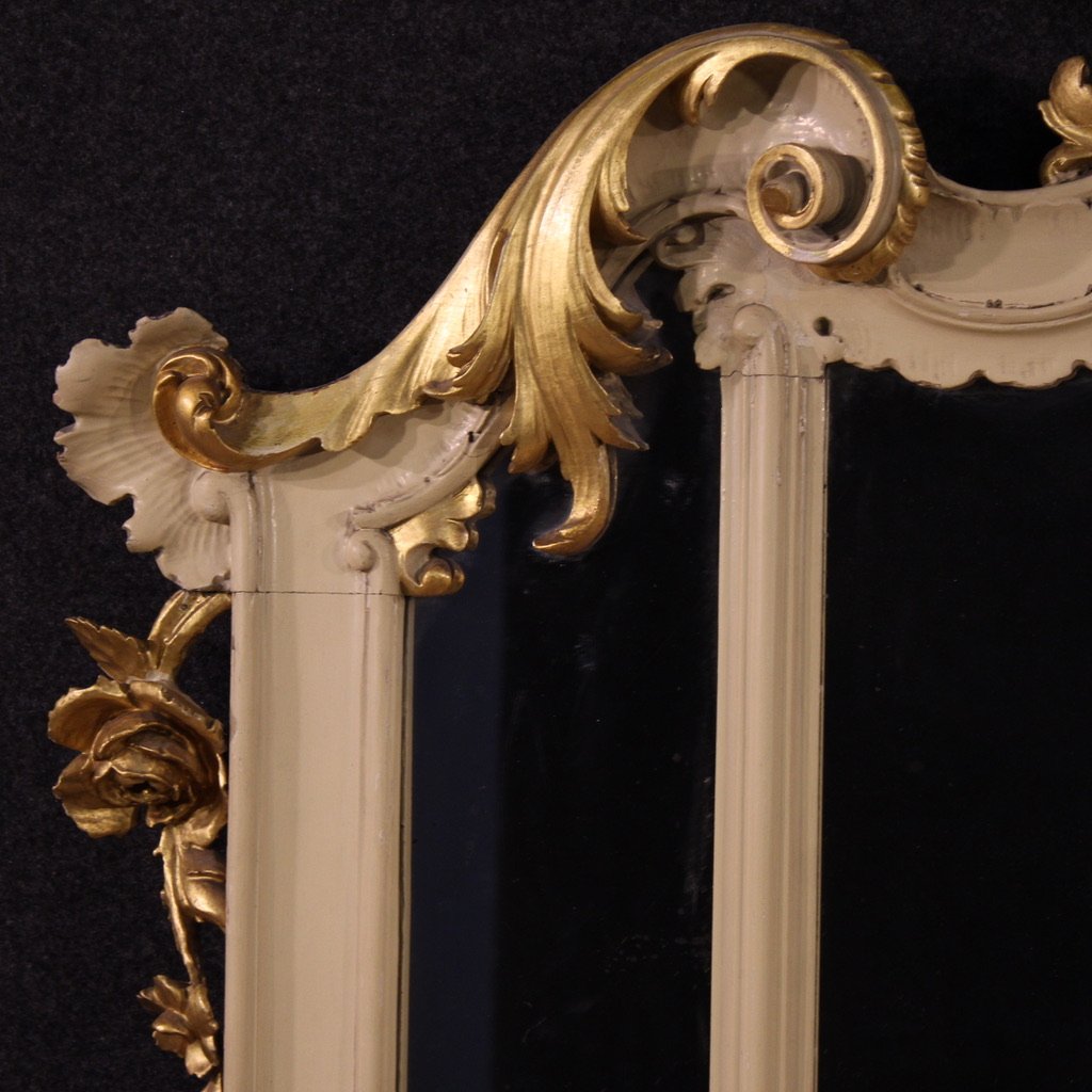 Great Lacquered And Gilded Louis XV Style Mirror From The 20th Century-photo-4