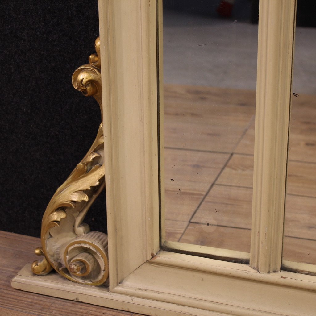 Great Lacquered And Gilded Louis XV Style Mirror From The 20th Century-photo-3