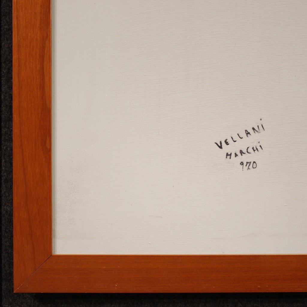 Peinture de nu féminin signée par Vellani Marchi datée de 1970-photo-2