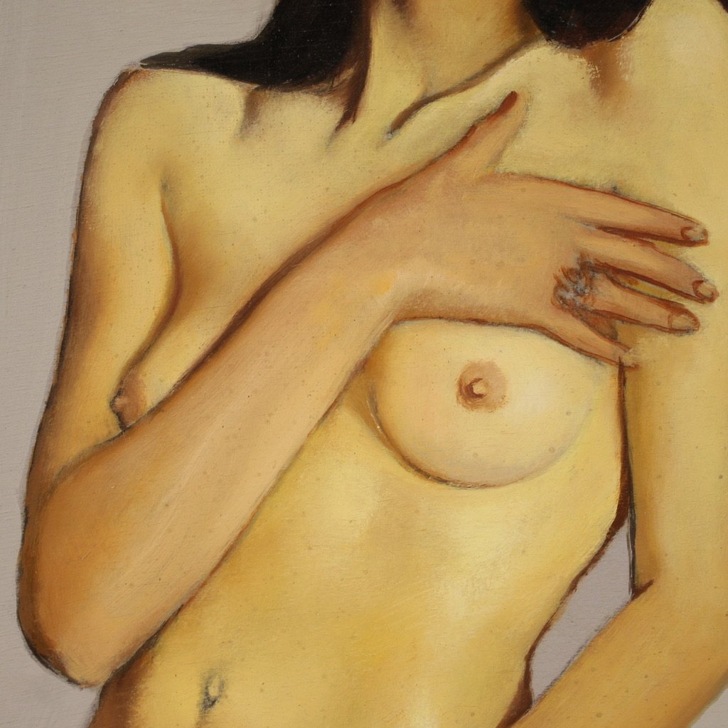 Peinture de nu féminin signée par Vellani Marchi datée de 1970-photo-7