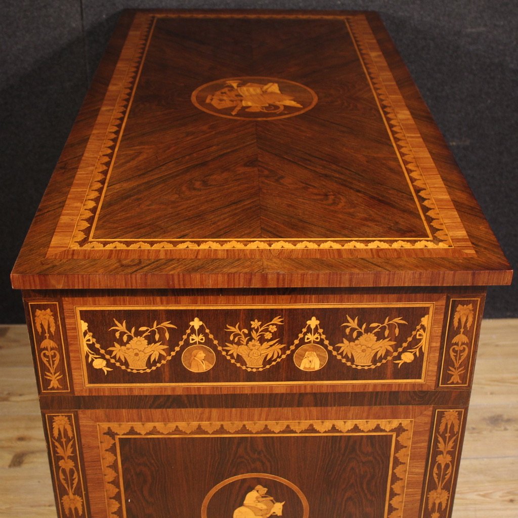 20th Century Italian Louis XVI Style Inlaid Dresser-photo-1