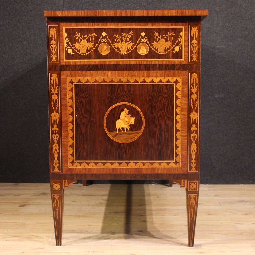 20th Century Italian Louis XVI Style Inlaid Dresser-photo-3