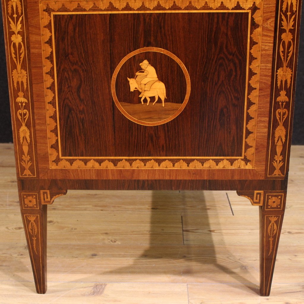 20th Century Italian Louis XVI Style Inlaid Dresser-photo-6