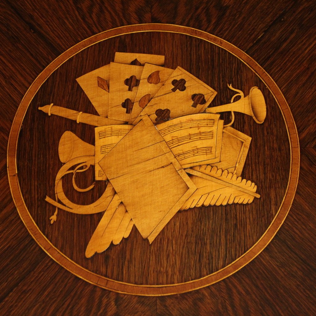 20th Century Italian Louis XVI Style Inlaid Dresser-photo-7