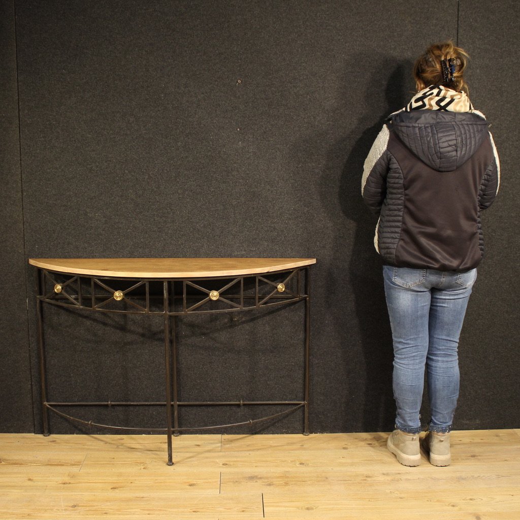 Console demi-lune française du 20ème siècle-photo-2