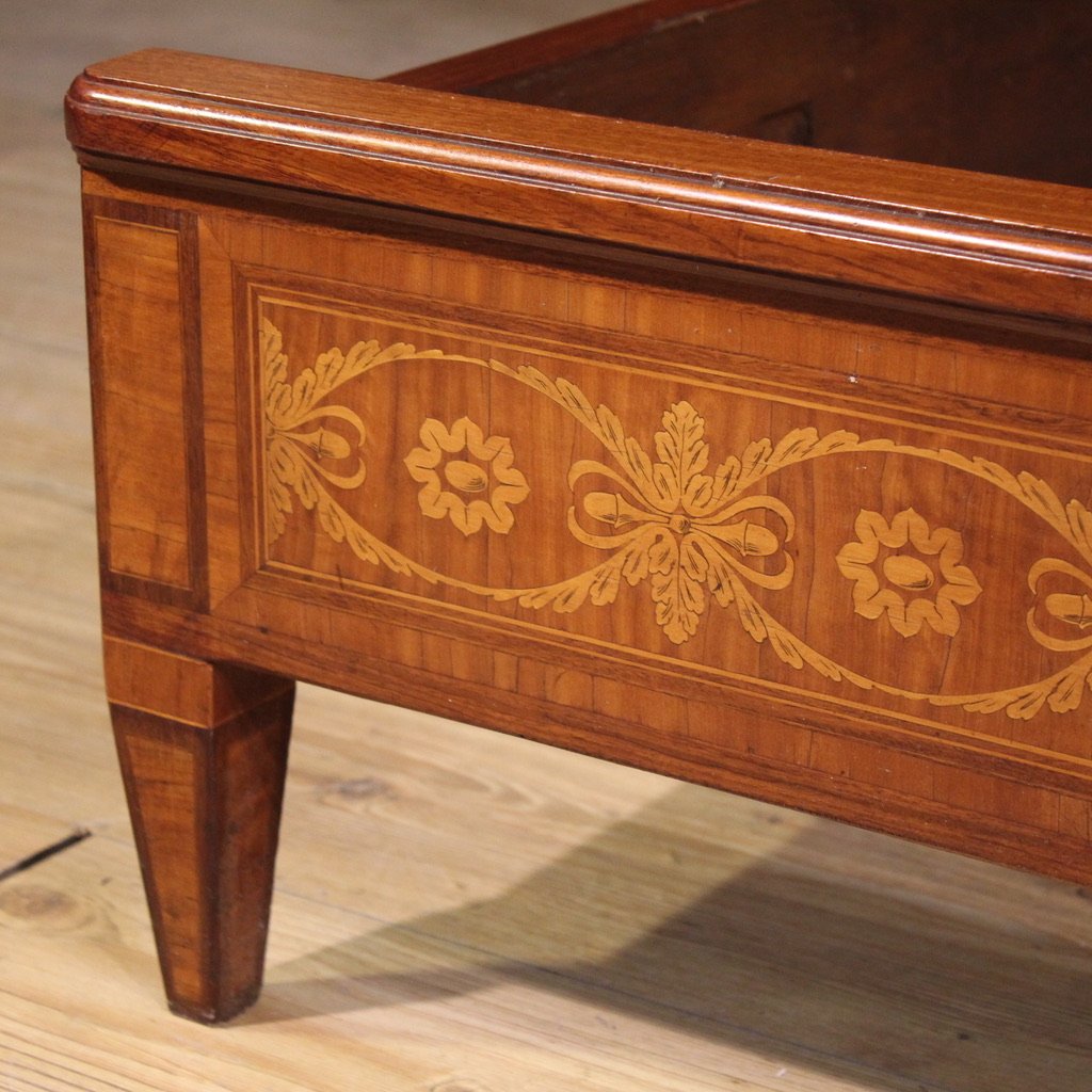 Lit double italien de style Louis XVI du 20ème siècle-photo-8