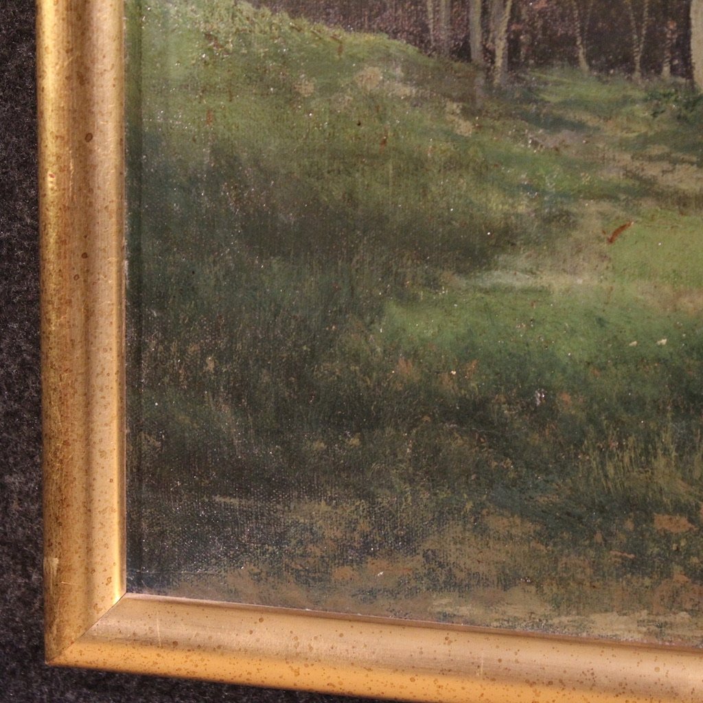 Peinture italienne de paysage du 19ème siècle-photo-3