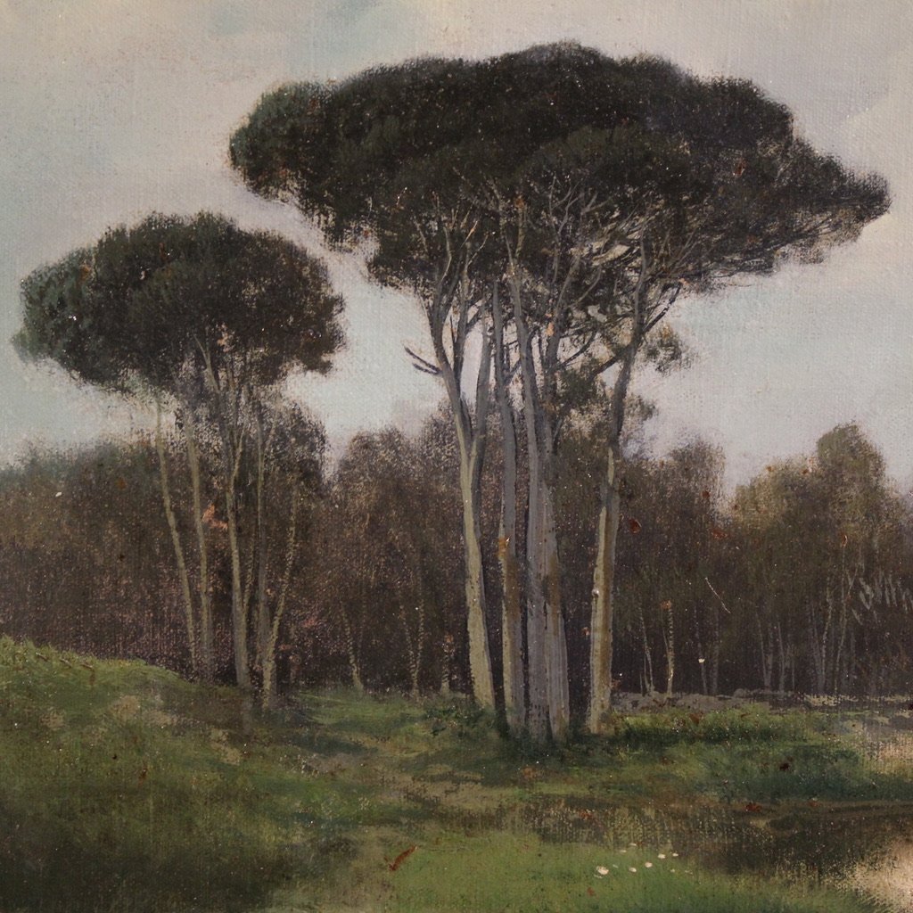 Peinture italienne de paysage du 19ème siècle-photo-5