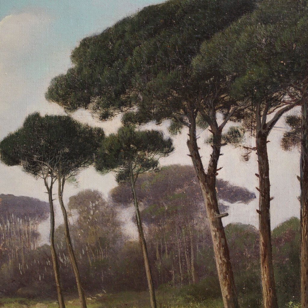 Peinture italienne de paysage du 19ème siècle-photo-6