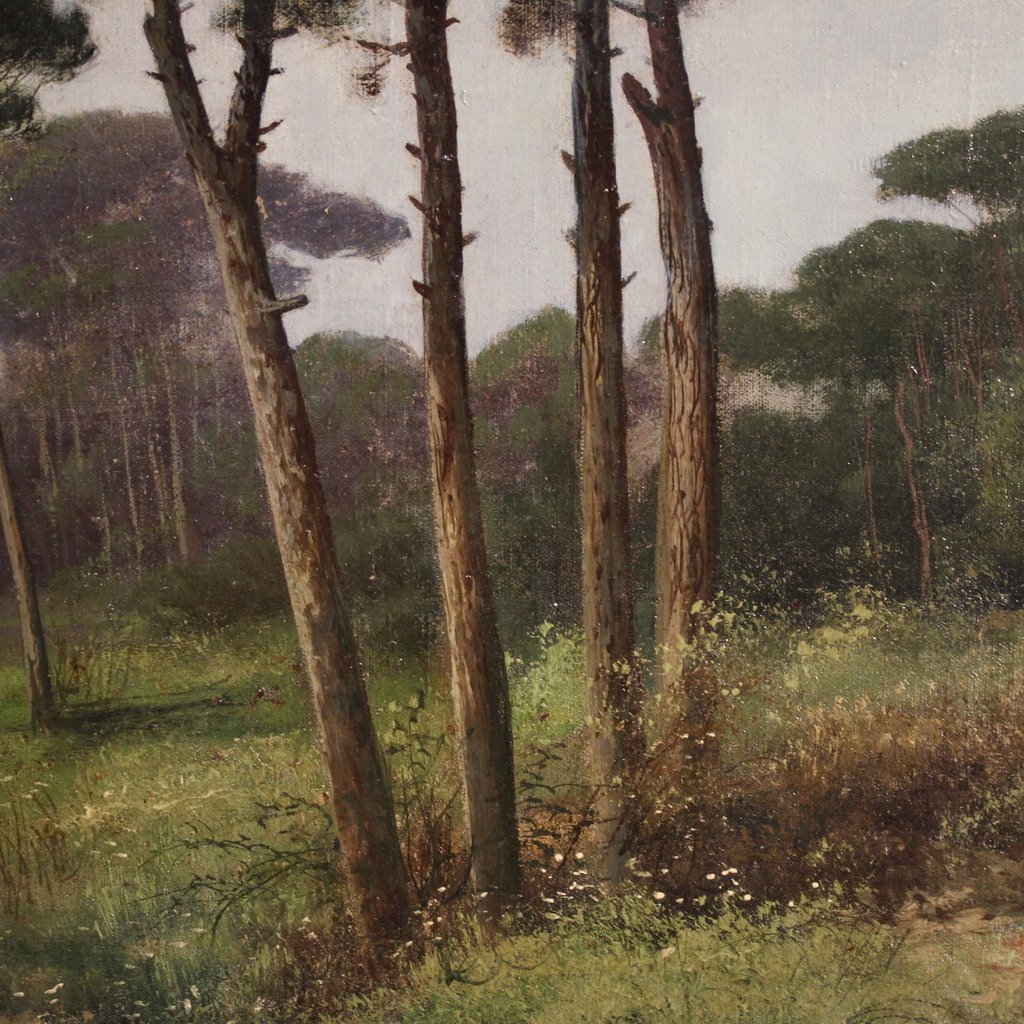 Peinture italienne de paysage du 19ème siècle-photo-7