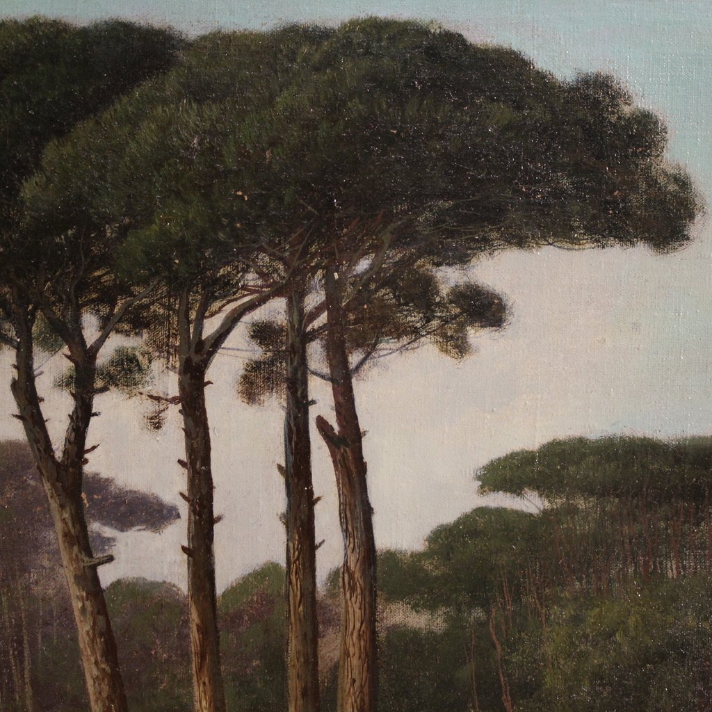 Peinture italienne de paysage du 19ème siècle-photo-8