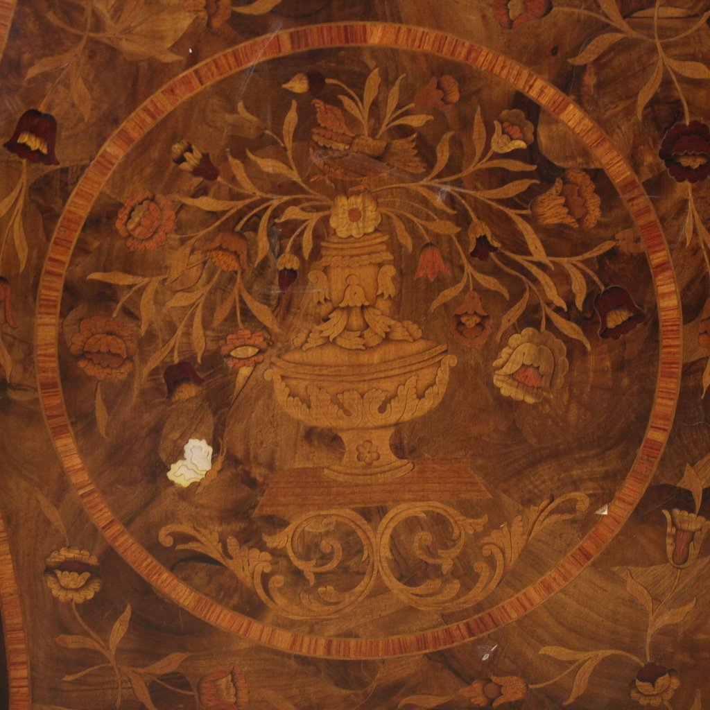 Scriban hollandais marqueté du 20ème siècle-photo-8