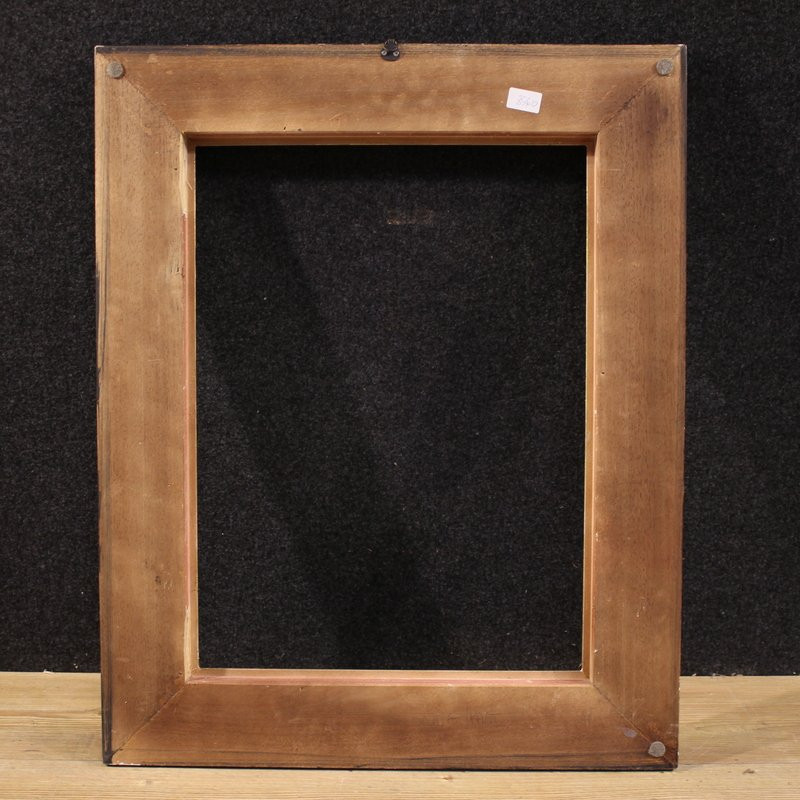 Cadre toscan laqué, doré et peint du 20ème siècle-photo-4