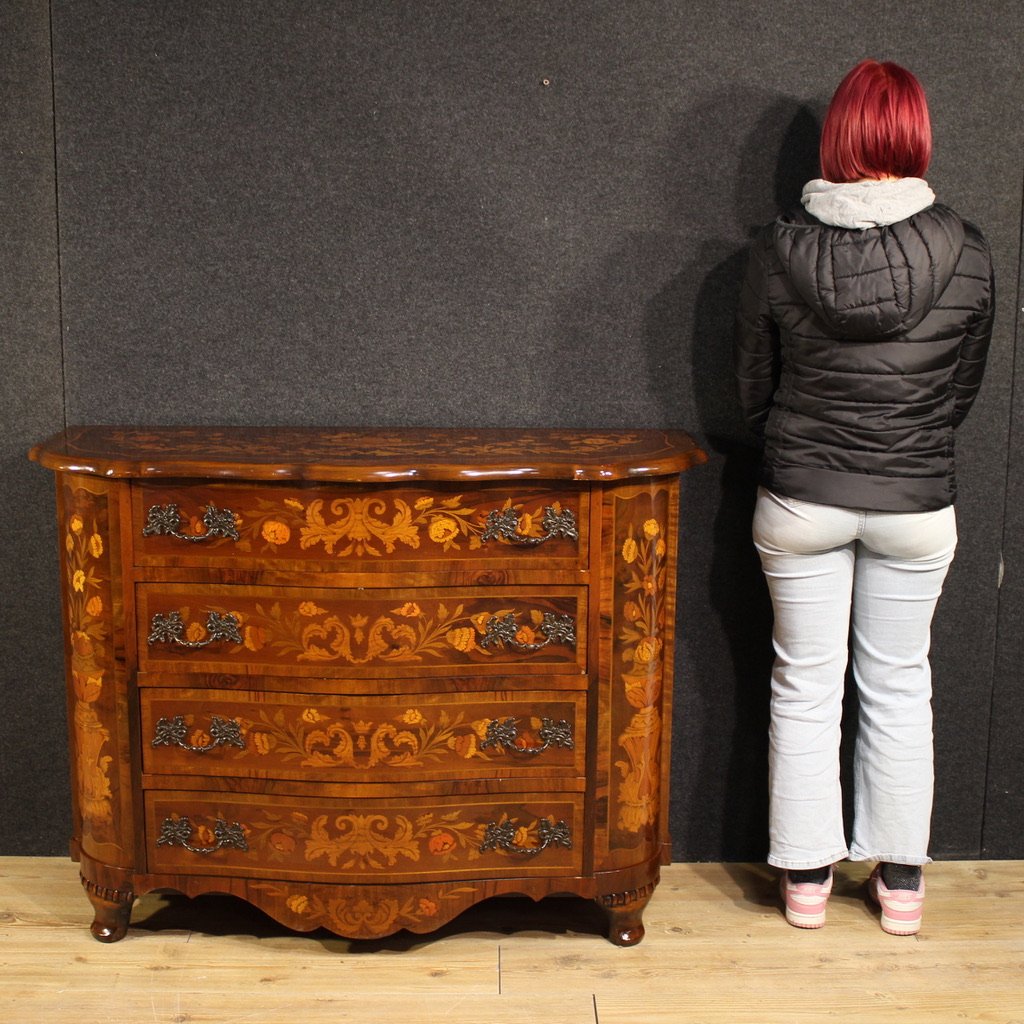 20th Century Dutch Inlaid Commode-photo-2