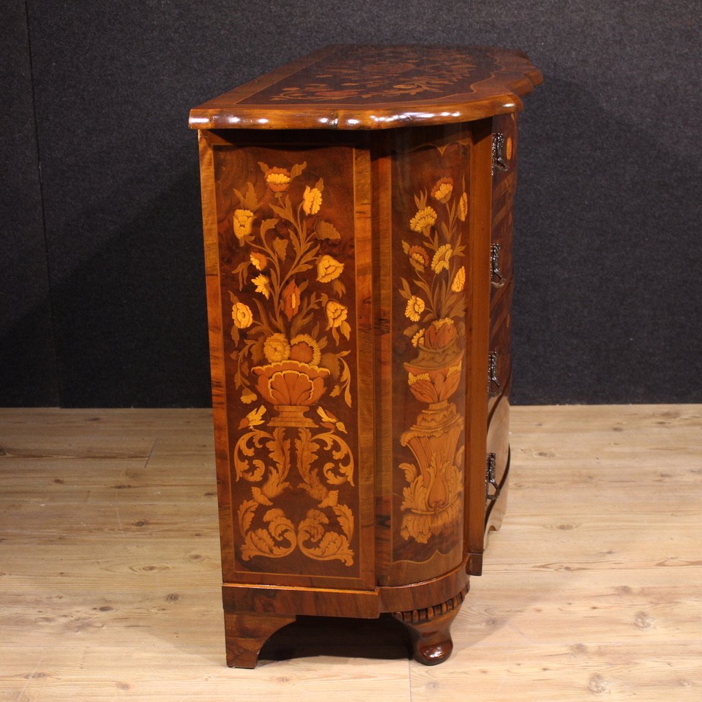 20th Century Dutch Inlaid Commode-photo-4