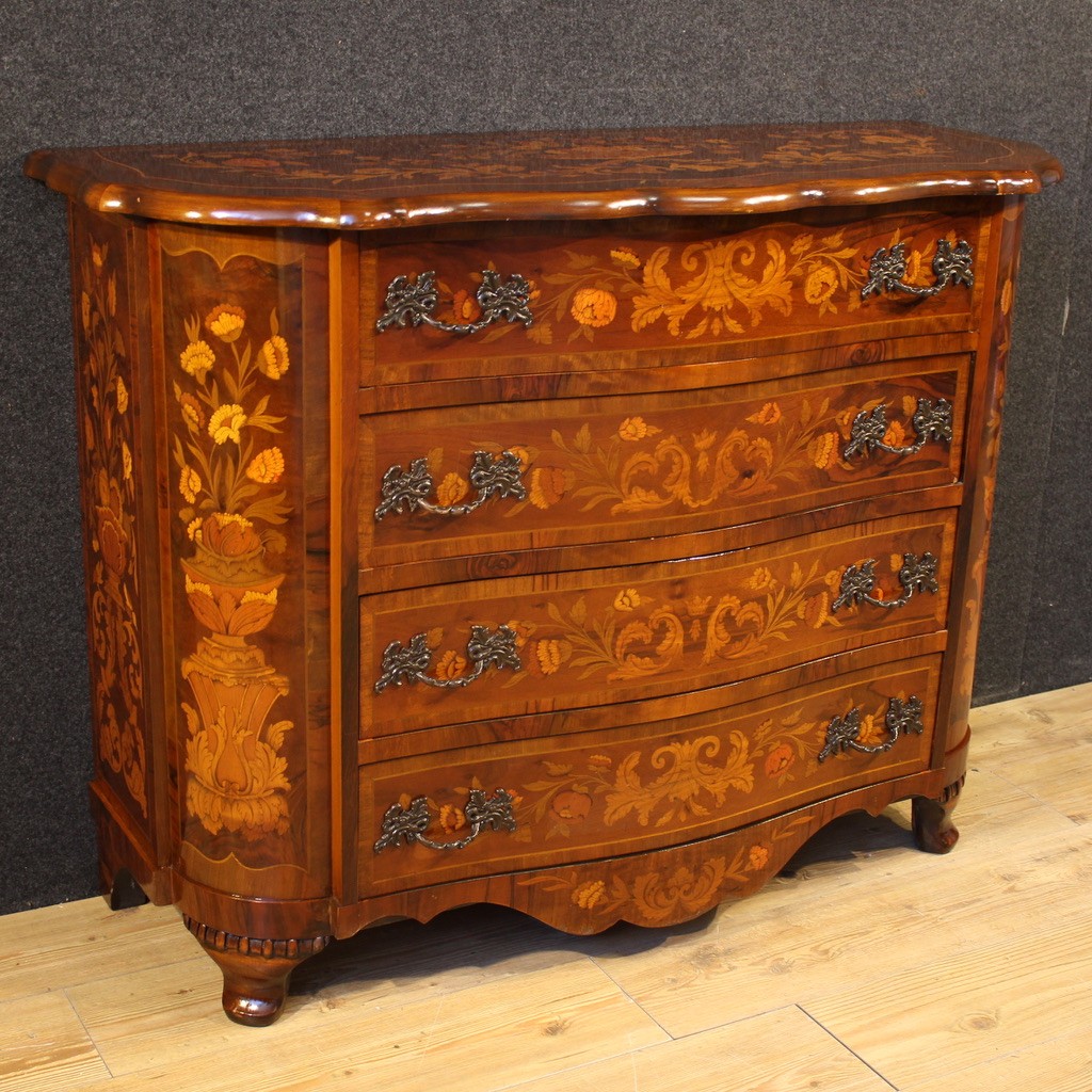 20th Century Dutch Inlaid Commode