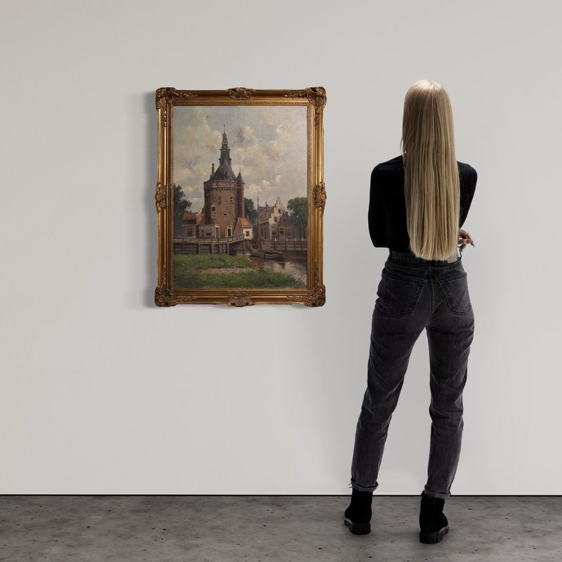 Dutch Painting View Of The City Of Hoorn From The 20th Century-photo-2